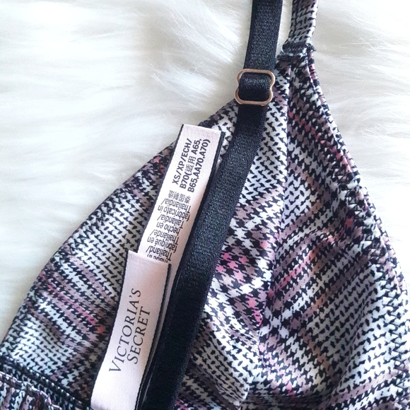 Victoria's Secret PINK Sexy Satin Plaid Bralette Size XS - Picture 4 of 8